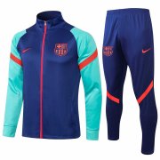 21-22 Barcelona Blue Soccer Football Training Suit(Jacket + Pants) Man