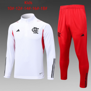 23-24 Flamengo White Soccer Football Training Kit Youth