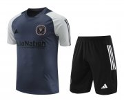 23-24 Inter Miami C.F. Dark Grey Short Soccer Football Training Kit (Top + Short) Man