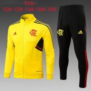 22-23 Flamengo Yellow Soccer Football Training Kit (Jacket + Pants) Youth