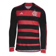 24-25 Flamengo Home Soccer Football Kit Man #Long Sleeve