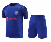 23-24 Barcelona Blue Short Soccer Football Training Kit (Top + Short) Man