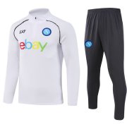 23-24 Napoli White Soccer Football Training Kit (Sweatshirt + Pants) Man