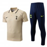 22-23 Tottenham Hotspur Beige Soccer Football Training Kit (Polo + Pants) Man
