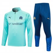23-24 Olympique Marseille Green Soccer Football Training Kit (Sweatshirt + Pants) Man