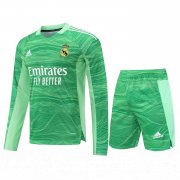22-23 Real Madrid Goalkeeper Green Soccer Football Kit (Top + Short) Man #Long Sleeve