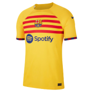 22-23 Barcelona Senyera Fourth Soccer Football Kit Man #Player Version