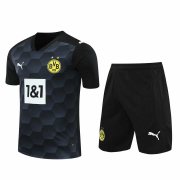 20-21 Borussia Dortmund Goalkeeper Black Man Soccer Football Jersey + Shorts Set
