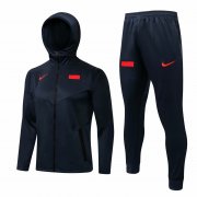 21-22 France Hoodie Roayl Soccer Football Training Suit (Jacket + Pants) Man