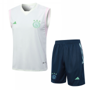 23-24 Ajax Mist Green Soccer Football Training Kit (Singlet + Short) Man