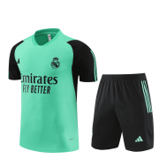 24-25 Real Madrid Green Short Soccer Football Training Kit (Top + Short) Man