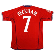 2002 England Away Soccer Football Kit Man #Retro Beckham #7