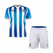 21-22 Real Sociedad Home Soccer Football Kit ( Jersey + Short ) Youth