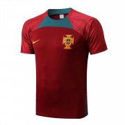 22-23 Portugal Red Short Soccer Football Training Top Man