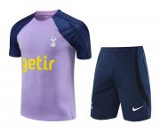 23-24 Tottenham Hotspur Violet Short Soccer Football Training Kit (Top + Short) Man