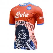 21-22 Napoli Maradona Limited Edition Orange Soccer Football Kit Man