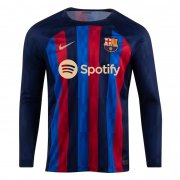 22-23 Barcelona Home Soccer Football Kit Man #Long Sleeve