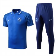 22-23 Atletico Madrid Blue Soccer Football Training Kit (Polo + Pants) Man