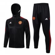 22-23 Manchester United Black Soccer Football Training Kit (Jacket + Pants) Man #Hoodie