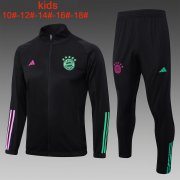 23-24 Bayern Munich Black Soccer Football Training Kit (Jacket + Pants) Youth