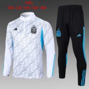 23-24 Argentina White Soccer Football Training Kit Youth
