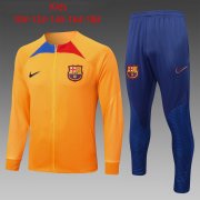 22-23 Barcelona Orange Soccer Football Training Kit (Jacket + Pants) Youth