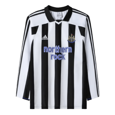 2003/2004 Newcastle Home Soccer Football Kit Man #Retro Long Sleeve