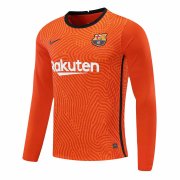 20-21 Barcelona Goalkeeper Orange Long Sleeve Man Soccer Football Kit