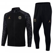 23-24 PSG x Jordan Black II Soccer Football Training Kit (Jacket + Pants) Man