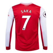 22-23 Arsenal Home Soccer Football Kit Man #Saka #7 Long Sleeve