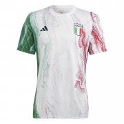 2023 Italy White Short Soccer Football Training Top Man #Pre-Match