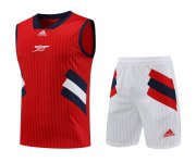 23-24 Arsenal Red Soccer Football Training Kit (Singlet + Short) Man