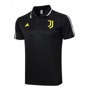 23-24 Juventus Black Soccer Football Polo Top Man