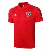 2020-21 Sao Paulo FC Red Men's Football Soccer Polo Top