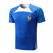 2022 France Blue Short Soccer Football Training Top Man