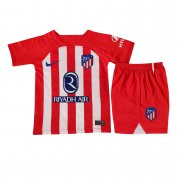 23-24 Atletico Madrid Home Soccer Football Kit (Top + Short) Youth