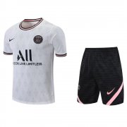 21-22 PSG White Short Soccer Football Training Kit(Top + Short) Man
