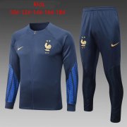 2022 France Royal Soccer Football Training Kit (Jacket + Pants) Youth