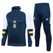 23-24 Real Madrid Oriental Blue Soccer Football Training Kit (Sweatshirt + Pants) Man