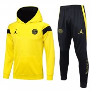 23-24 PSG x JORDAN Yellow Soccer Football Training Kit (Sweatshirt + Pants) Man #Hoodie