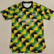 2022 Arsenal Green Yellow Black Mosaic Soccer Football Training Top Man #Player Version