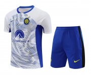 24-25 Inter Milan White Short Soccer Football Training Kit (Top + Short) Man