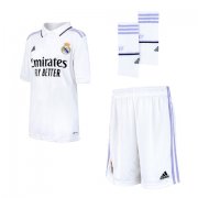 22-23 Real Madrid Home Soccer Football Full Kit ( Top + Short + Sock ) Youth