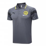 23-24 Borussia Dortmund Grey Soccer Football Polo Top Man