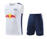 23-24 RB Leipzig White Soccer Football Training Kit (Singlet + Short) Man