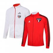 23-24 Sao Paulo FC Full-Zip On-Field Team Logo Anthem Reversible All Weather Windrunner Soccer Football Jacket Man