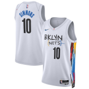 22-23 Brooklyn Nets White City Edition Swingman Jersey Man Ben Simmons #10