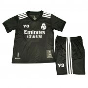 22-23 Real Madrid Y-3 120th Anniversary Black Soccer Football Kit (Top + Short) Youth