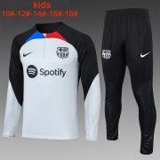 23-24 Barcelona Grey - Black Soccer Football Training Kit Youth