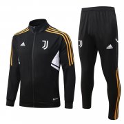 22-23 Juventus Black Soccer Football Training Kit (Jacket + Pants) Man